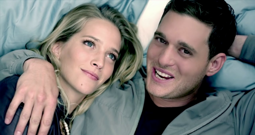 Michael Bublé and Luisiana Lopitano in the "Haven't Met You Yet" video